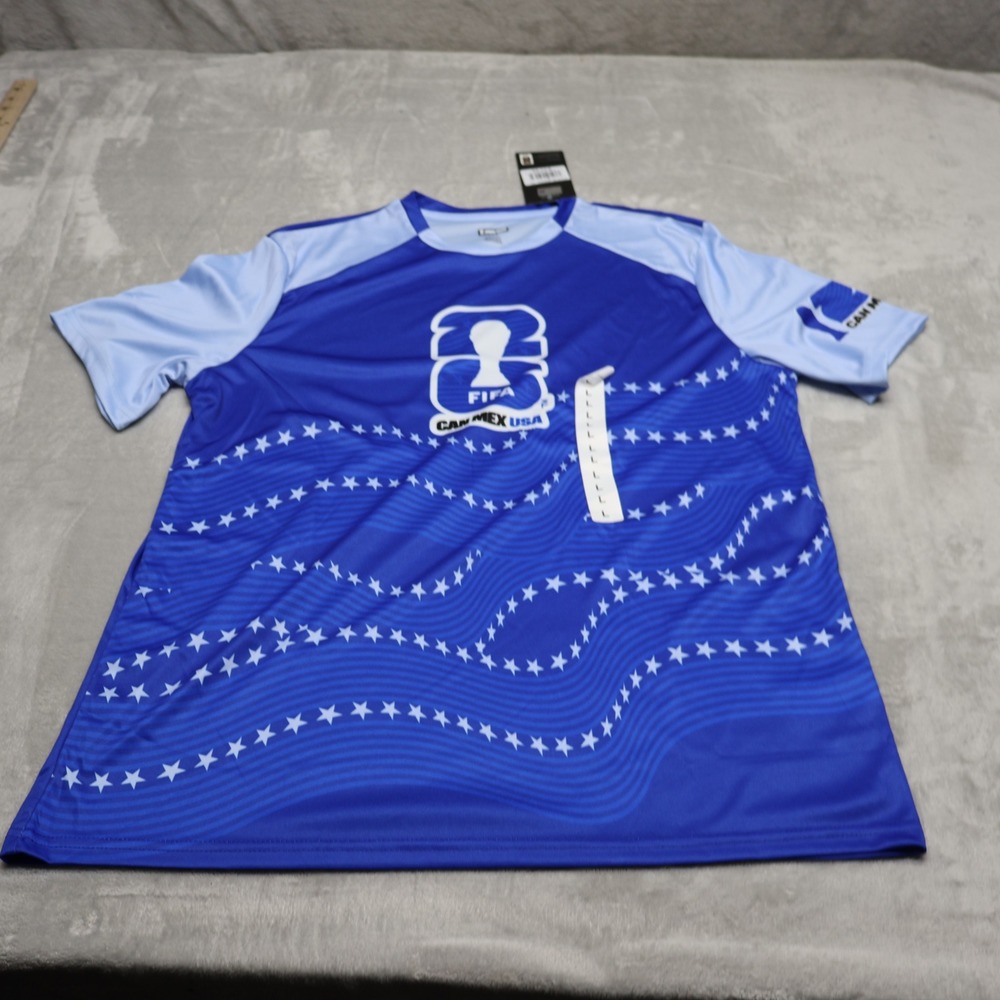 FIFA World Cup 2026 Shirt Men Large Blue Team USA Soccer Football Jersey $25 NEW
